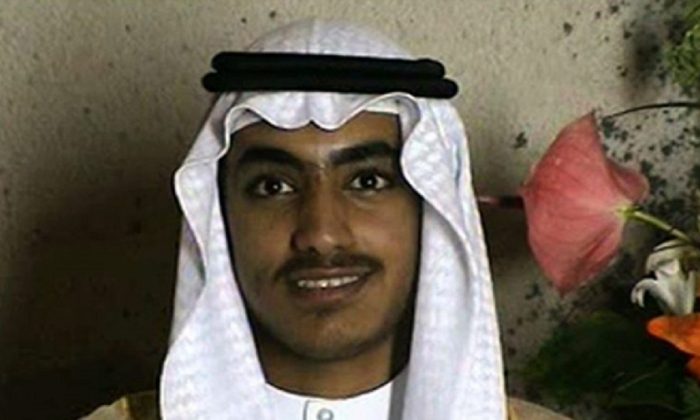 Hamza bin Laden is seen at his wedding in a file image from a video that was released Nov. 1, 2017 by the CIA in a trove of material recovered during the May 2011 raid that killed al-Qaeda leader Osama bin Laden at his compound in Pakistan. (CIA via AP)