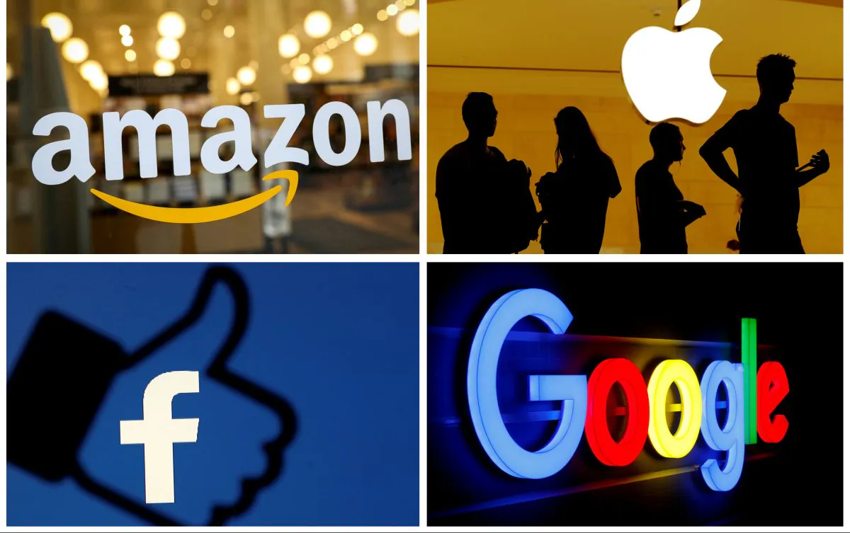 The logos of Amazon, Apple, Facebook and Google in a combination photo from Reuters files. (File Photo)