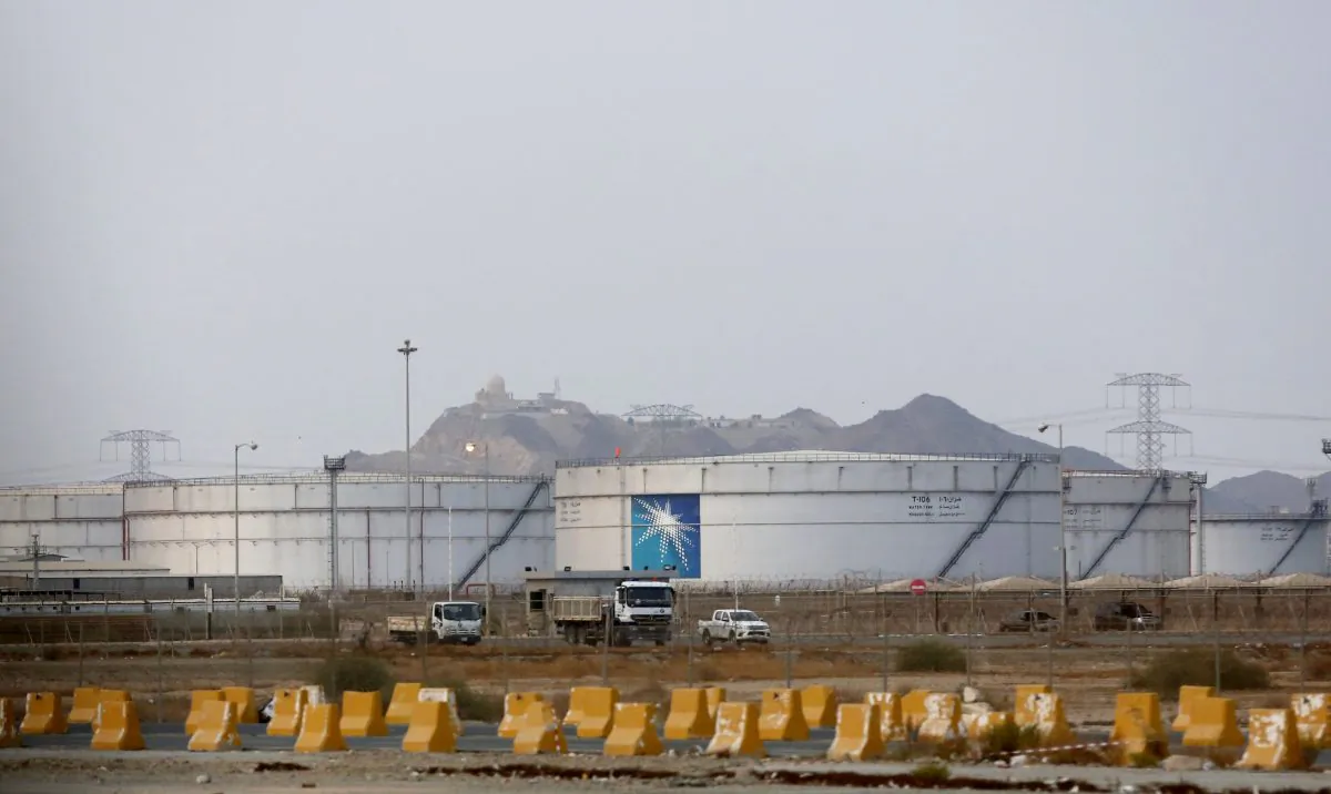 Storage tanks at the North Jiddah bulk plant, an Aramco oil facility, in Jiddah, Saudi Arabia, on Sept. 15, 2019. (Amr Nabil/AP Photo)