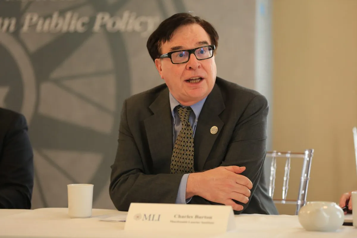 Charles Burton, senior fellow at the Macdonald Laurier Institute (MLI) and former Canadian diplomat in China, speaks at a round-table hosted by MLI in Ottawa on Sept. 12, 2019. (Jonathan Ren/The Epoch Times)