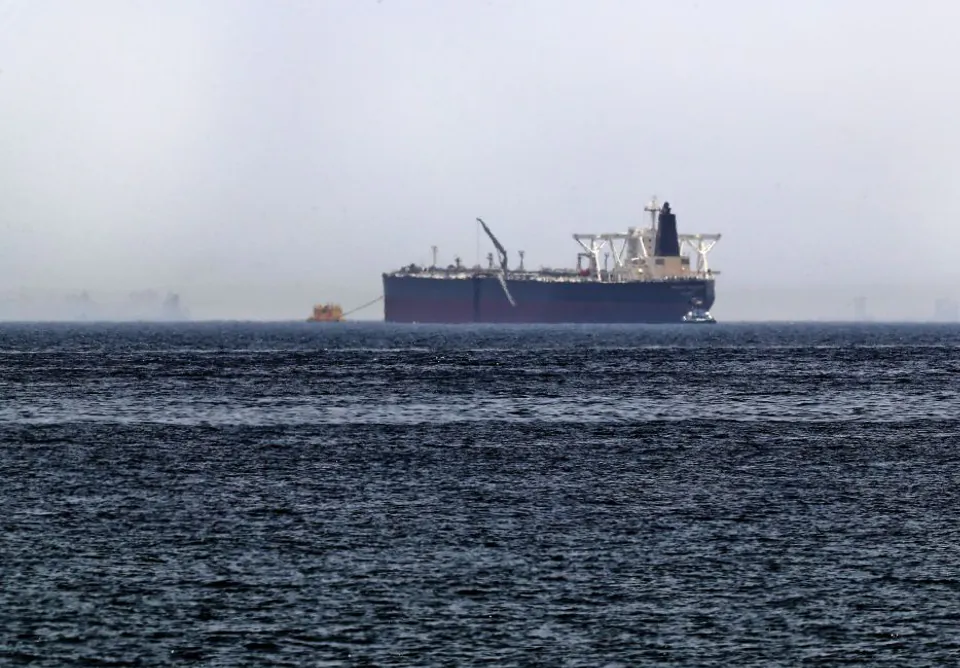 A file photo of a crude oil tanker off the coast of the Gulf emirate of Fujairah taken on May 13, 2019. (Karim Sahib/AFP/Getty Images)
