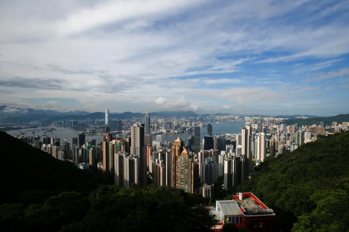 A general view of Victoria Harbour and downtown skyline is seen from the Peak in Hong Kong, China on Aug. 4, 2017. (Bobby Yip/Reuters)