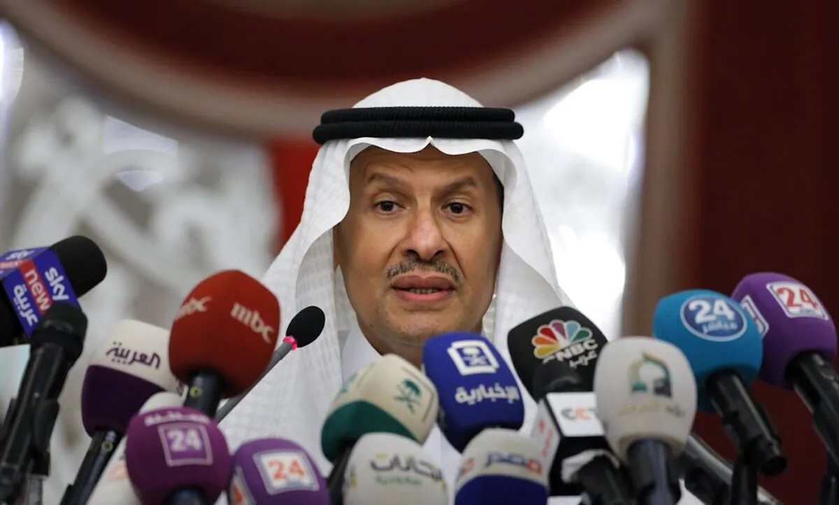 Saudi Energy Minister Prince Abdulaziz bin Salman, speaks during a press conference in Jiddah, Saudi Arabia, on Sept. 17, 2019. (Amr Nabil/AP Photo)