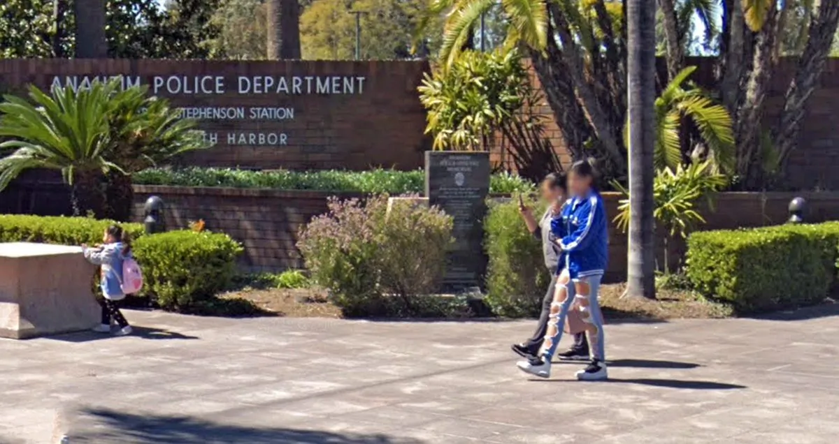 Exterior of the Anaheim Police Department in Anaheim, Calif., in March 2019. (Google Maps Street View/Screenshot)