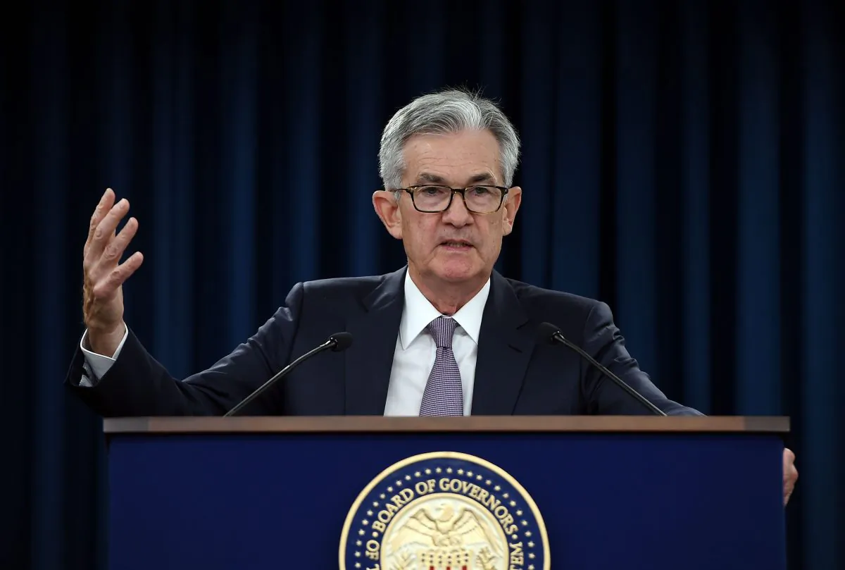 Federal Reserve Board Chairman Jerome Powell speaks at a news conference after a Federal Open Market Committee meeting on Sept. 18, 2019.(OLIVIER DOULIERY/AFP/Getty Images)