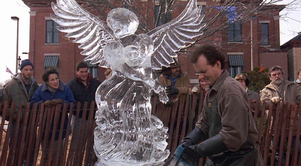 a man ice-sculpting