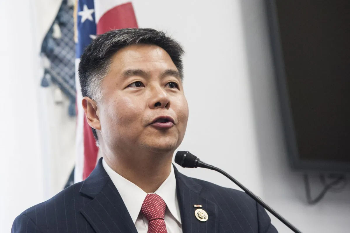 Representative Ted Lieu speaks during a Capitol Hill briefing in the Cannon House Office Building in Washington on June 25, 2015. (Kris Connor/Getty Images)