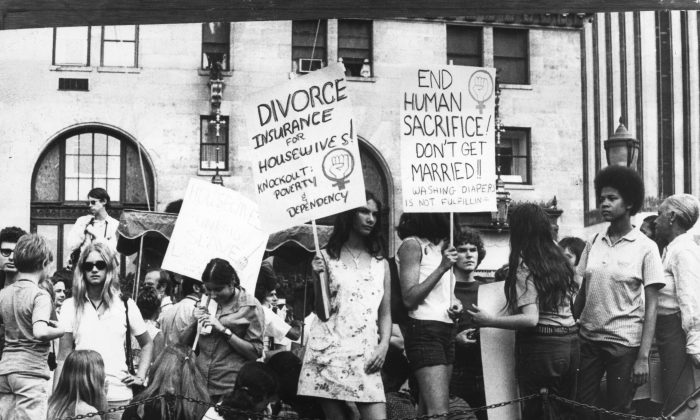 26th August 1970: A women's liberation demonstration in New York. (Photo by Keystone/Getty Images)