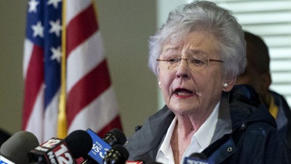 Alabama Gov. Kay Ivey speaks at a news conference