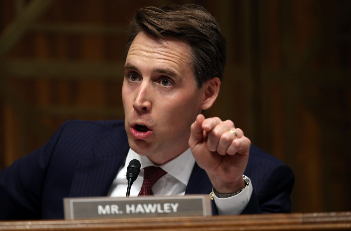 Sen. Joshua Hawley in Washington