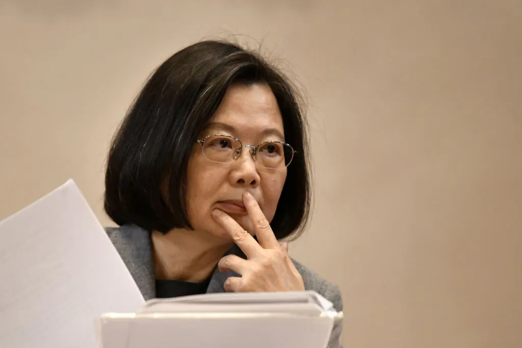 Taiwan's President Tsai Ing-wen at a press conference at the Presidential Palace in Taipei on Jan. 5, 2019. (Sam Yeh/AFP/Getty Images)