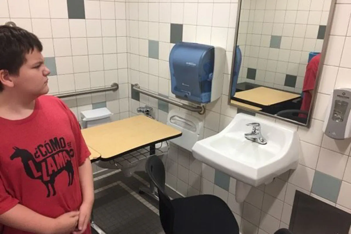 Special-needs student moved to bathroom at Whatcom Middle School (Photo courtesy Danielle Goodwin)