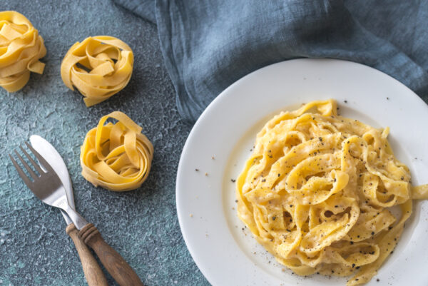 Homemade fettucine Alfredo