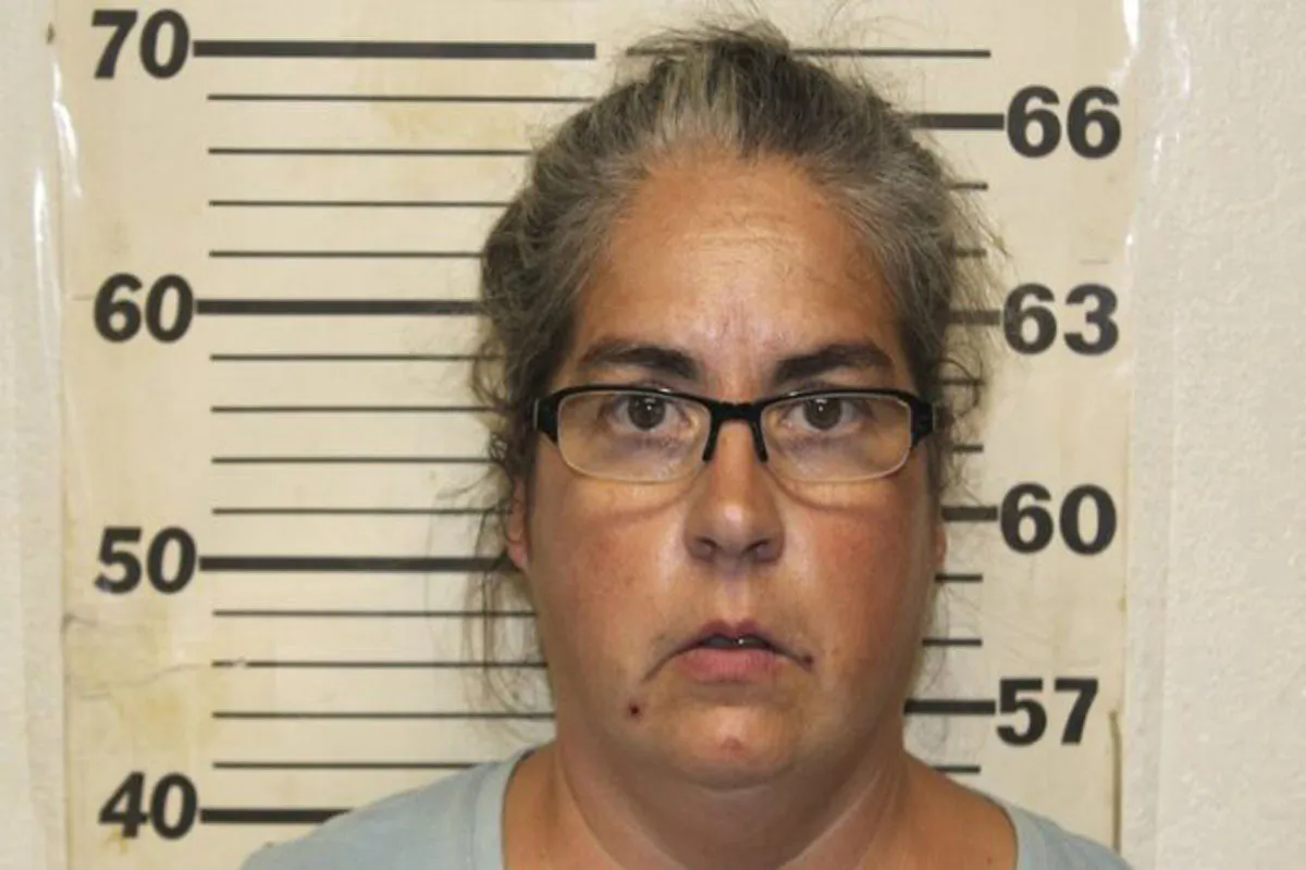 Tiffany Woodington (pictured) has been charged in Missouri with felony animal abuse. Her husband and a second man described as a caretaker have been charged in Texas with animal cruelty. (Benton County Sheriff's Office via AP)