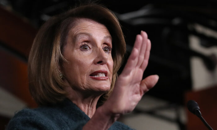 Speaker of the House Nancy Pelosi (D-Calif.) in Washington on Jan. 10, 2019.  (Win McNamee/Getty Images)