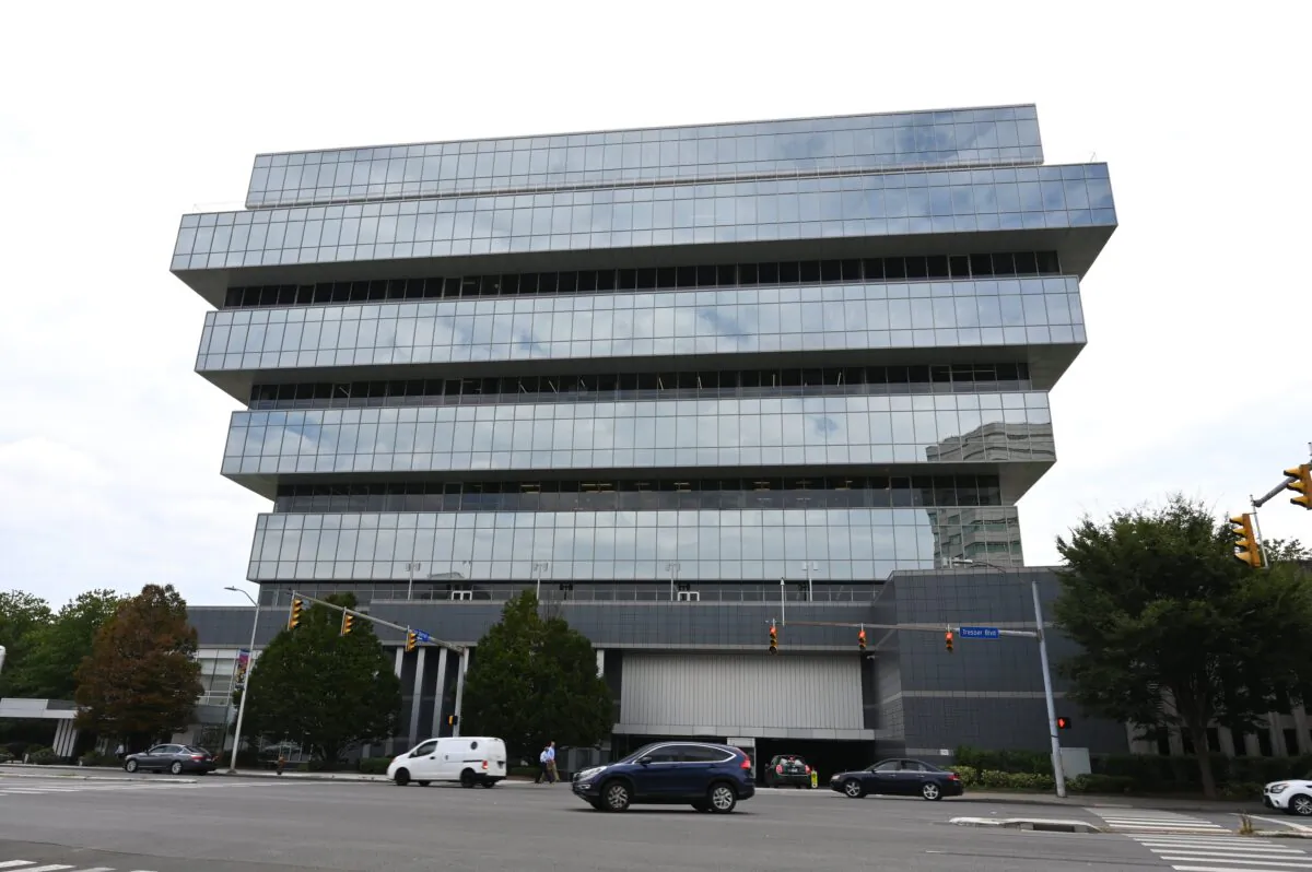 Headquarters of Purdue Pharma LP, the maker of the painkiller OxyContin, is seen in Stamford, Connecticut Sept. 16, 2019. (TIMOTHY A. CLARY/AFP/Getty Images)