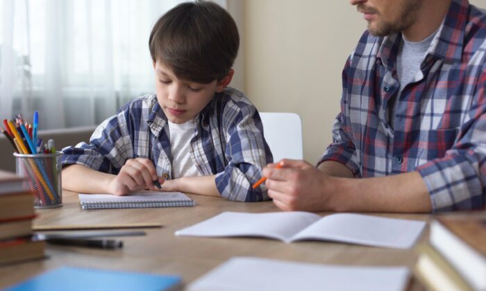 A stock image showing a homeschooling child. (Shutterstock)