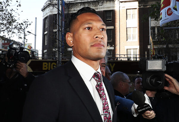 Israel Folau attends Fair Labor Relations Commission hearing