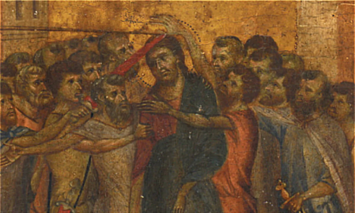 The renaissance masterpiece painting "The Mocking of Christ" by Florentine artist Cenni di Pepo also known as Cimabue. (Pic courtesy Acteon)