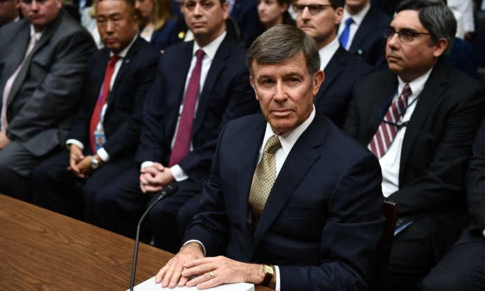 Acting Director of National Intelligence Joseph Maguire waits to testify before a hearing of the House Permanent Select Committee on Intelligence in Washington, on Sept. 26, 2019. (Brendan Smialowski/AFP/Getty Images)