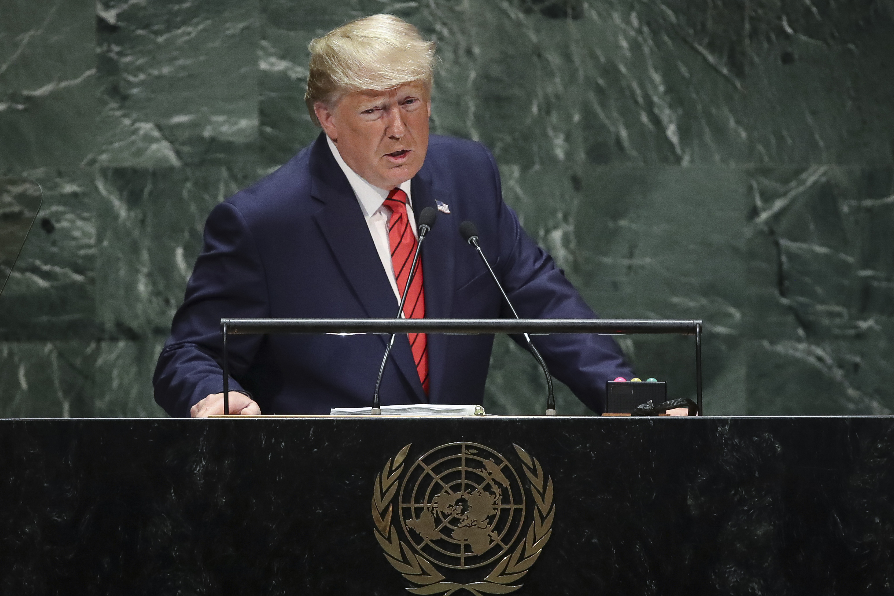 Donald Trump addresses the U.N.
