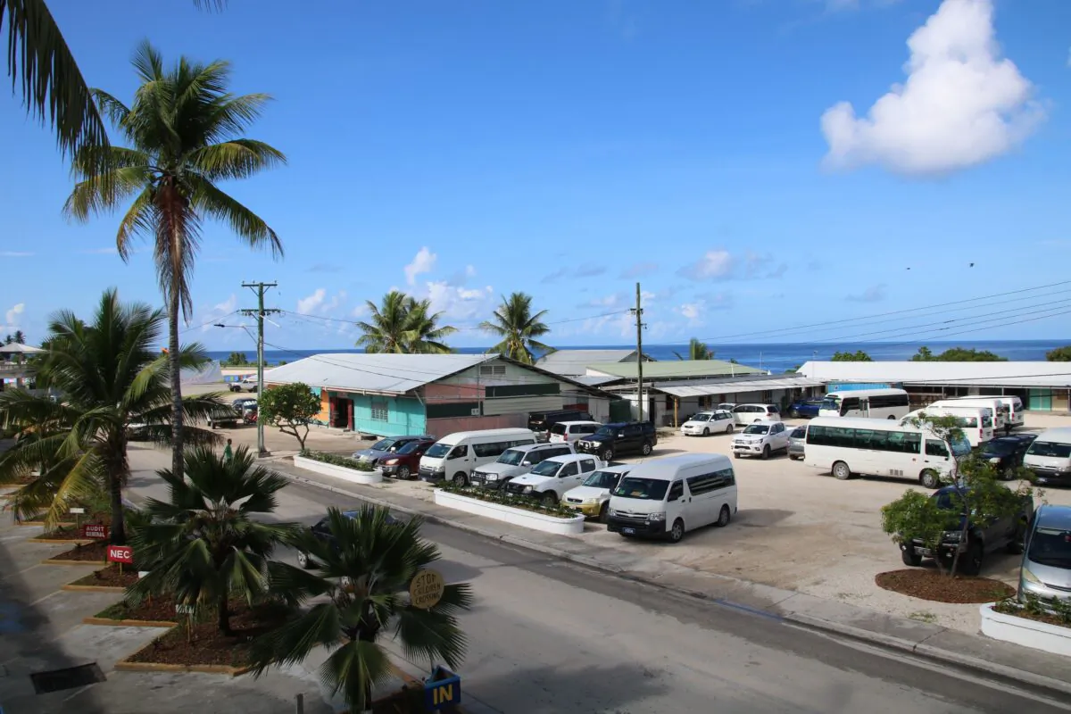 This general view shows the Civic Center where the Pacific Islands Forum (PIF) took place in Aiwo on the island of Nauru on Sept. 4, 2018. (Mike Leyral/AFP/Getty Images)