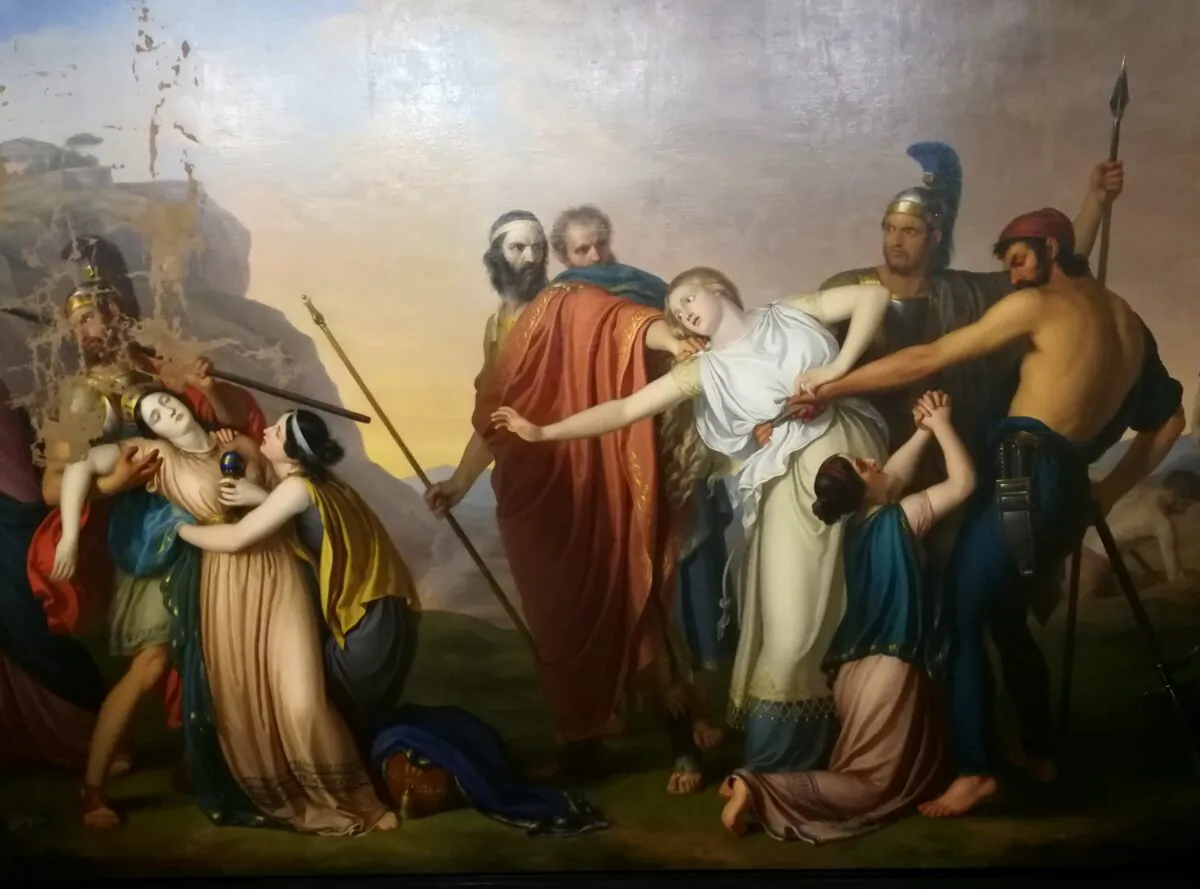 “Antigone Condemned to death by Creon,” 1845, Giuseppe Diotti. Oil on canvas. (Public Domain)