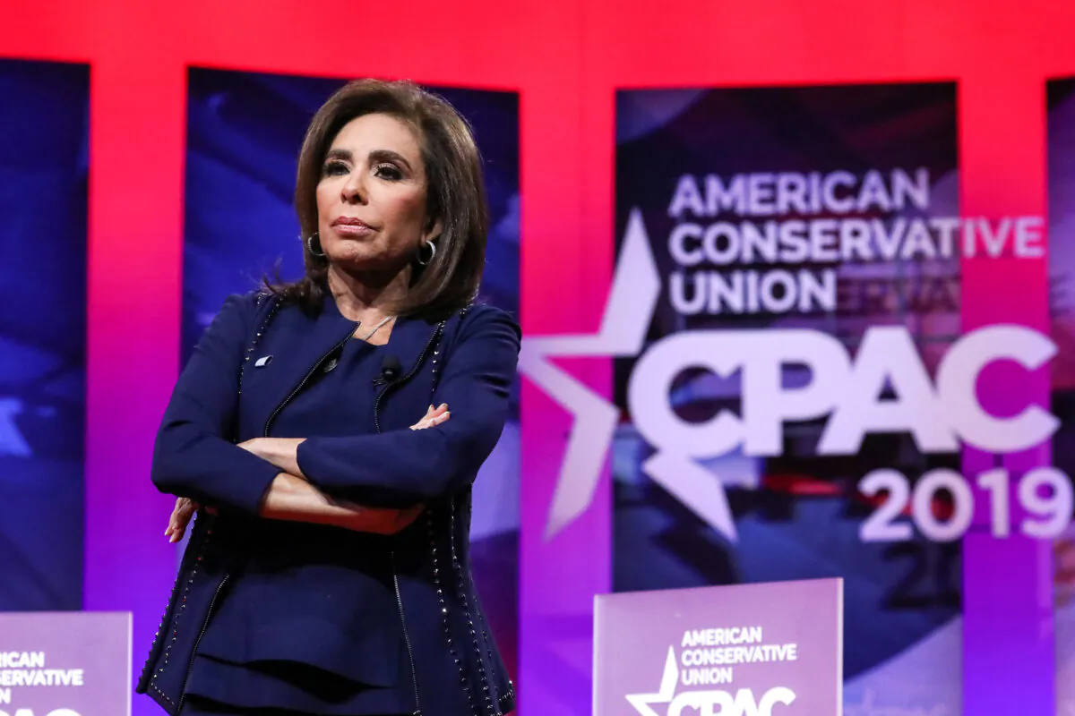 Judge Jeanine Pirro speaks at the CPAC convention in National Harbor, Md., on March 2, 2019. (Samira Bouaou/The Epoch Times)
