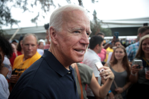 Joe Biden greets guests