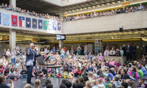 Pence Tells Kids to Dream Big During Surprise Visit to Class of Fans at Indiana School