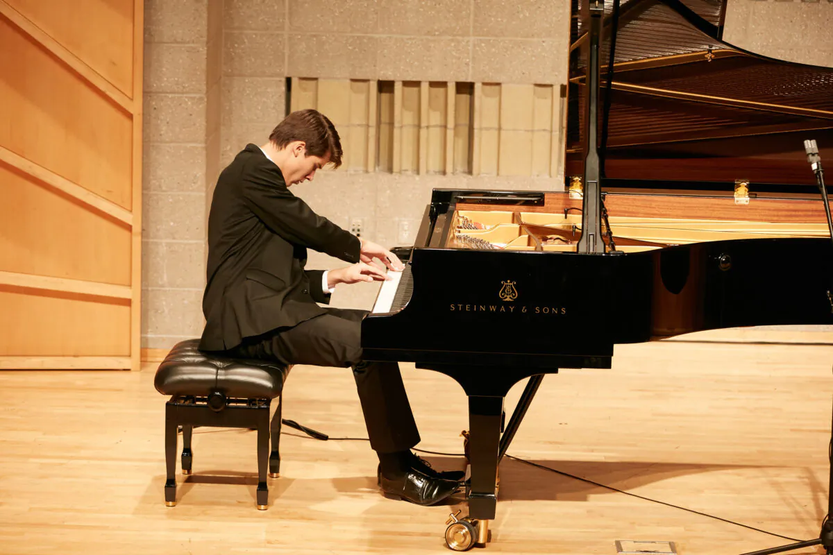 Vladimir Petrov from Mexico at the NTD International Piano Competition in New York. (The Epoch Times)
