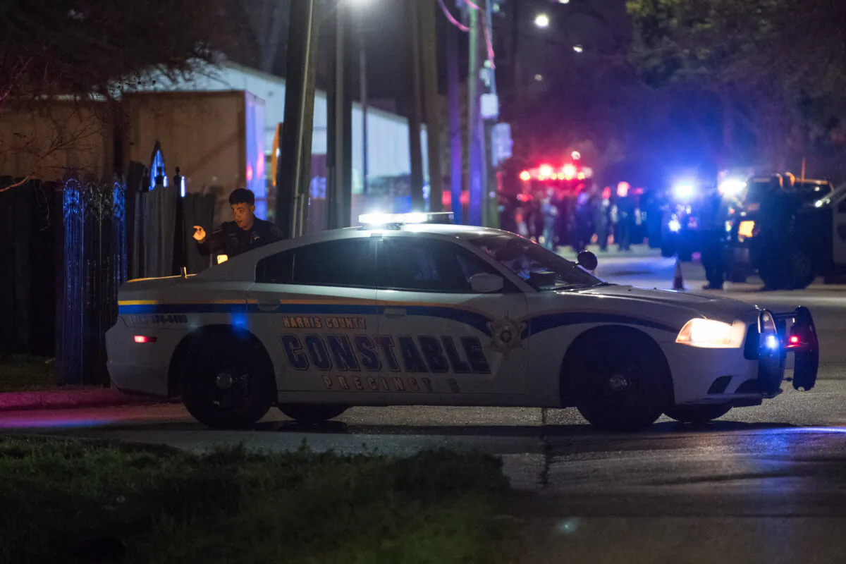 Houston police at a crime scene in this file image in Houston, Texas, from Jan. 28, 2019. (Loren Elliott/Getty Images)