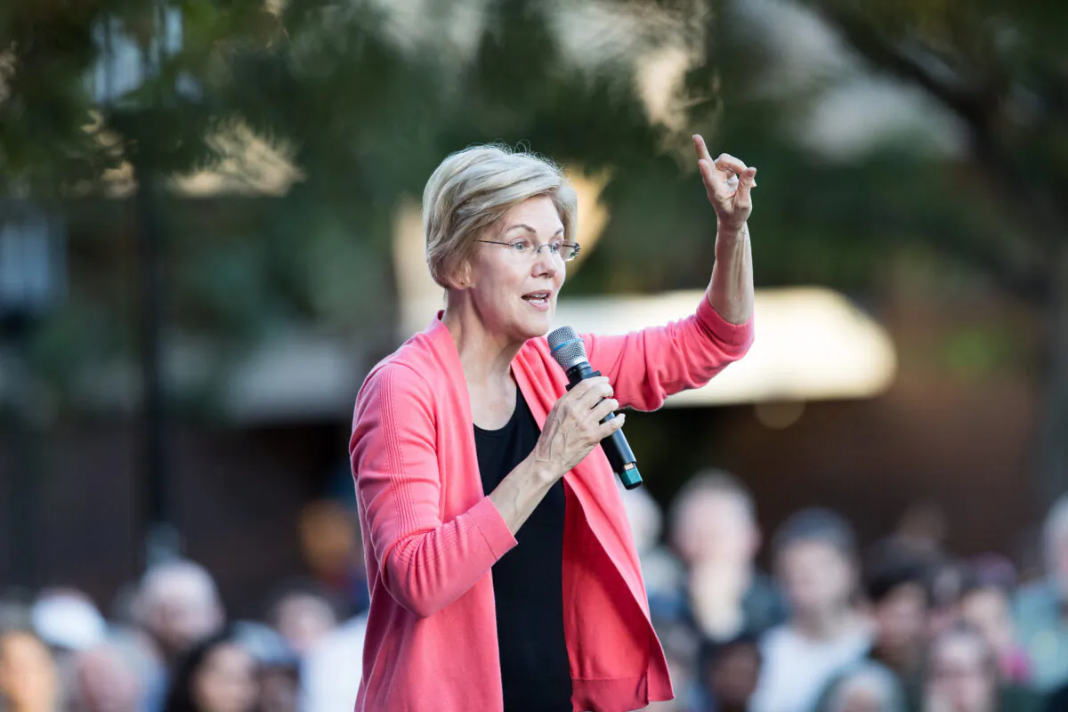 Democratic presidential candidate Sen. Elizabeth Warren (D-Mass.) speaks during a Town Hall at Keene State College in Keene, New Hampshire on Sept. 25, 2019. (Scott Eisen/Getty Images)
