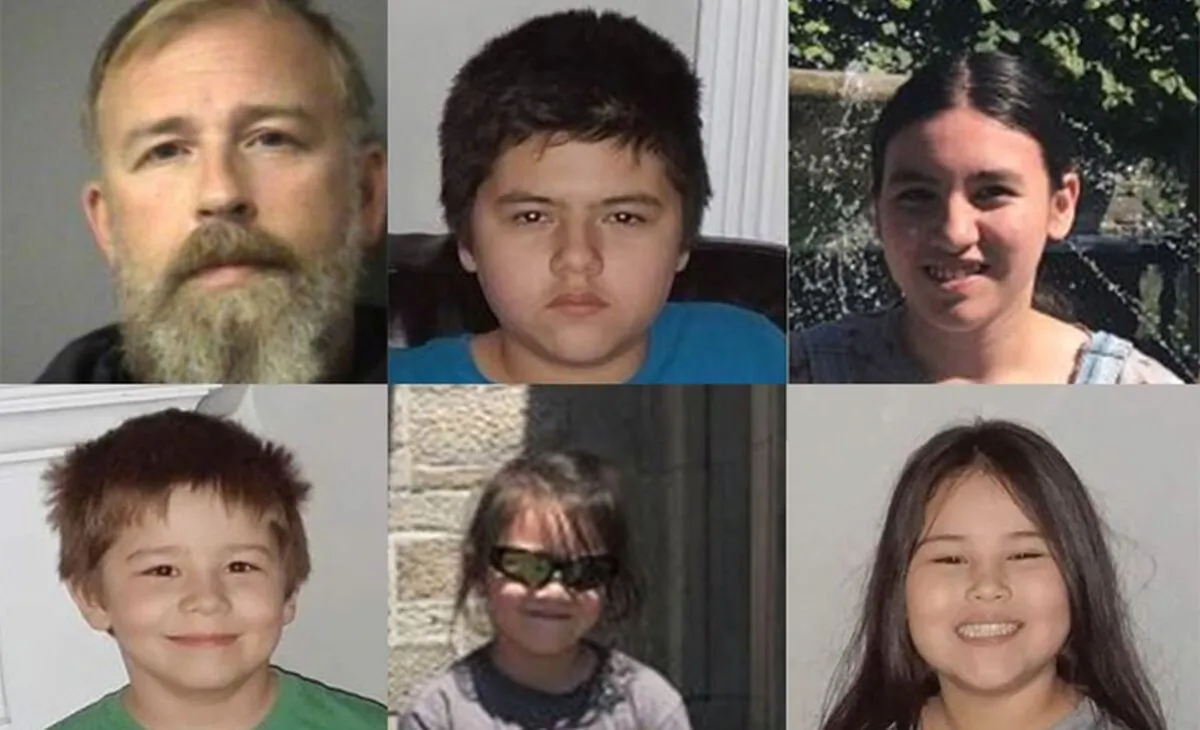 From the top left: Ian MacDermid, 49, Magnus, 14, Eska, 13, Mattias, 10, Evalyn, 5, Sovereign, 11. (Niagara Regional Police)