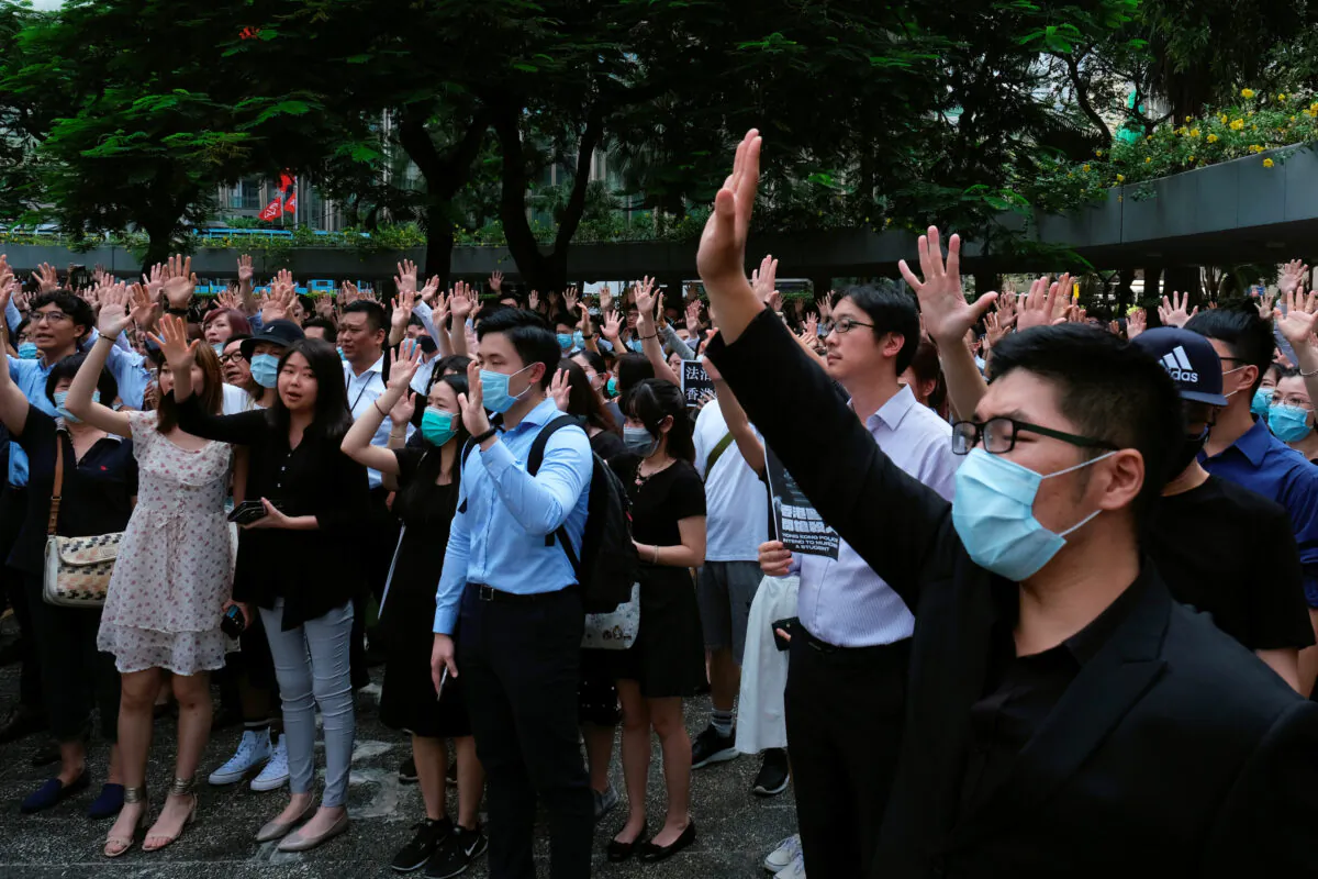 Pro-democracy protesters attend a rally in Central Hong Kong, China on Oct. 2, 2019. (Tyrone Siu/Reuters)