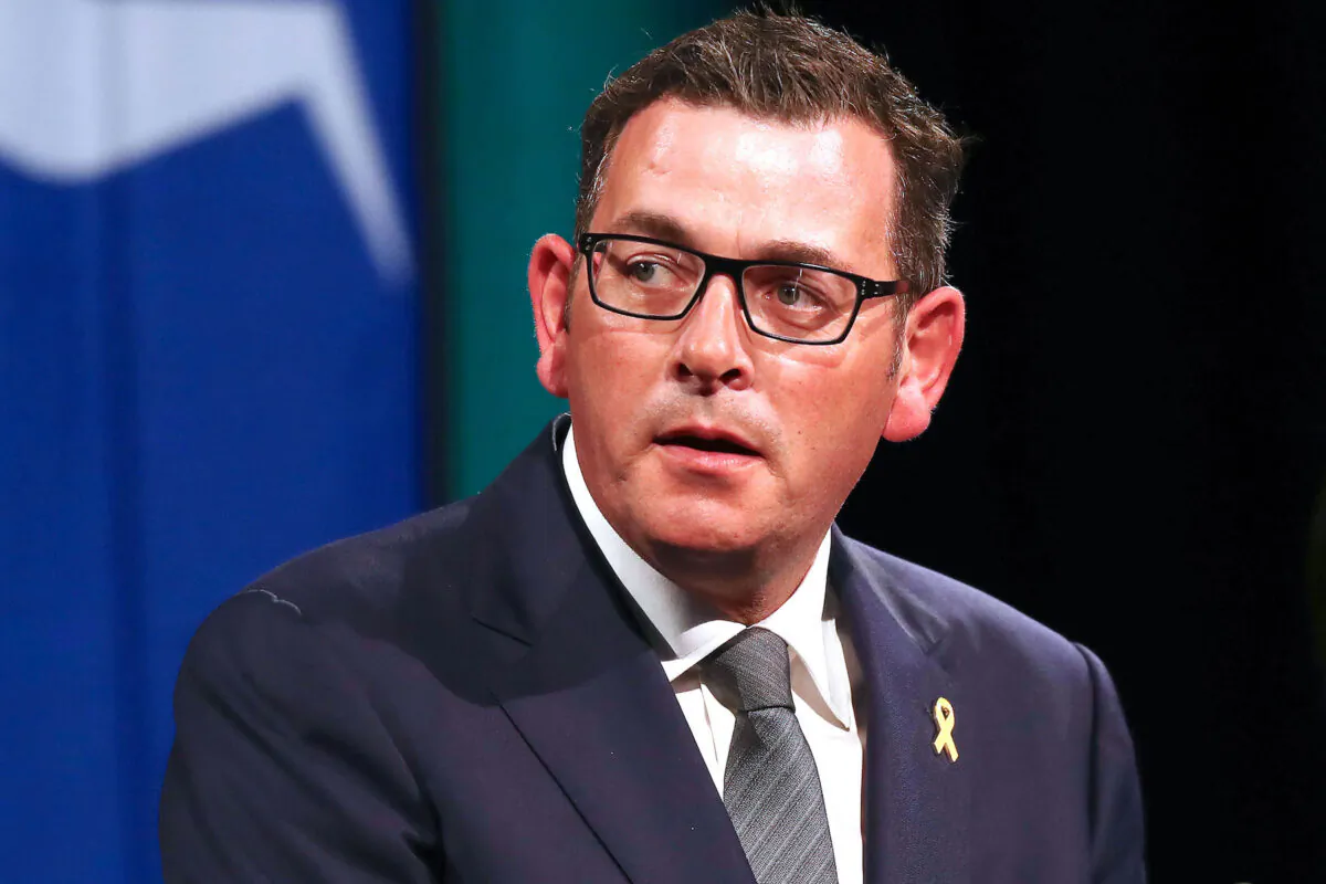 Victorian Premier Daniel Andrews speaks during the State Commemoration for the 10 year anniversary of the 2009 Victorian bushfires in Melbourne, Australia on Feb. 4, 2019. (Michael Dodge/Getty Images)