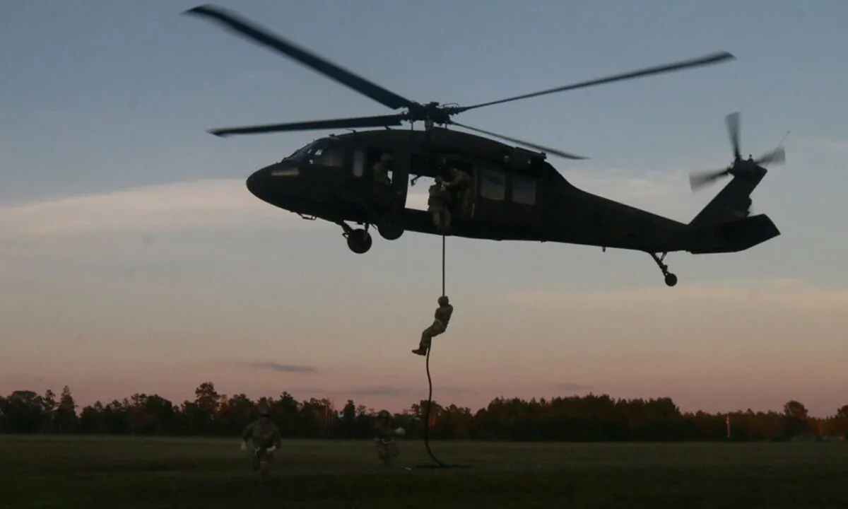At least 22 paratroopers were injured during a night military exercise at Camp Shelby. (@GoArmyMidwest/Twitter)