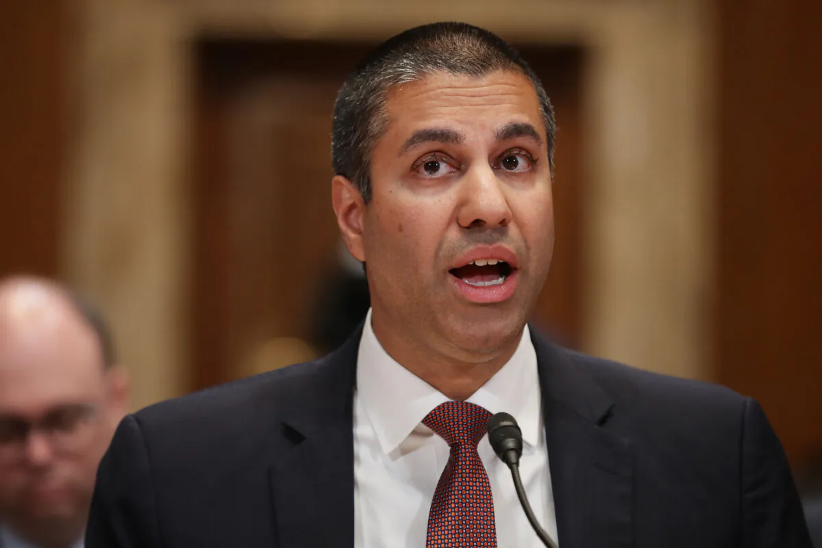 Federal Communication Commission Chairman Ajit Pai in the Dirksen Senate Office Building on Capitol Hill in Washington on May 7, 2019. (Chip Somodevilla/Getty Images)