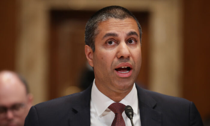 Federal Communication Commission Chairman Ajit Pai in the Dirksen Senate Office Building on Capitol Hill in Washington on May 7, 2019. (Chip Somodevilla/Getty Images)