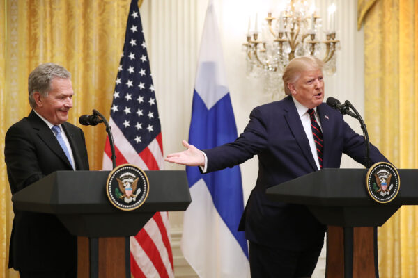 President Donald Trump and Finnish President Sauli Niinistö