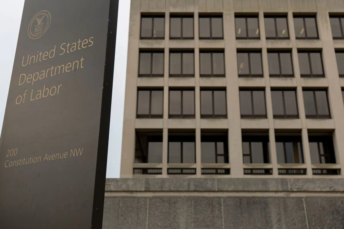 The Department of Labor building is seen in Washington in a file photograph. (Alastair Pike/AFP/Getty Images)