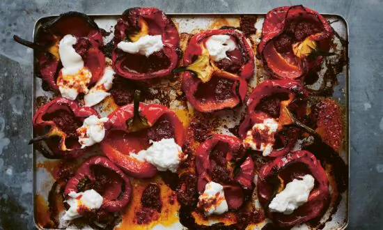 Roast Peppers With Burrata and ‘Nduja