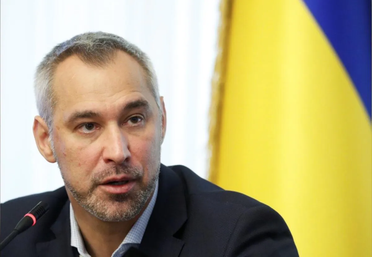 Ukraine's Prosecutor General Ruslan Ryaboshapka speaks during a news conference in Kyiv, Ukraine, on Oct. 4, 2019. (Valentyn Ogirenko/Reuters)
