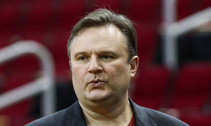 Houston Rockets general manager Daryl Morey looks on before a game between the Rockets and the San Antonio Spurs at Toyota Center in this file photo. (Troy Taormina-USA TODAY Sports)