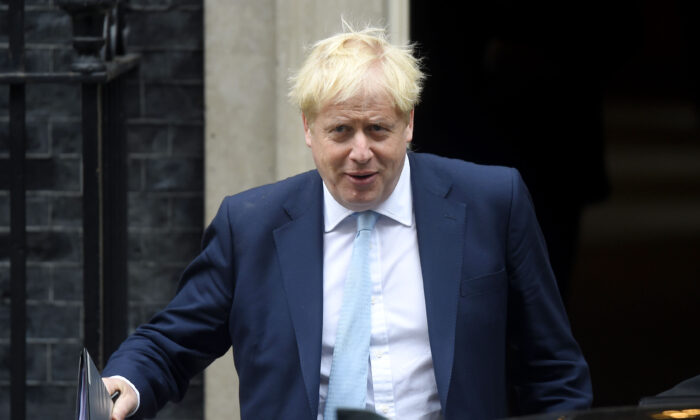 British Prime Minister Boris Johnson leaves 10 Downing Street in London on Oct. 3, 2019. (Peter Summers/Getty Images)