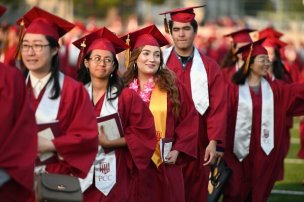 Haley Walters marches with her class