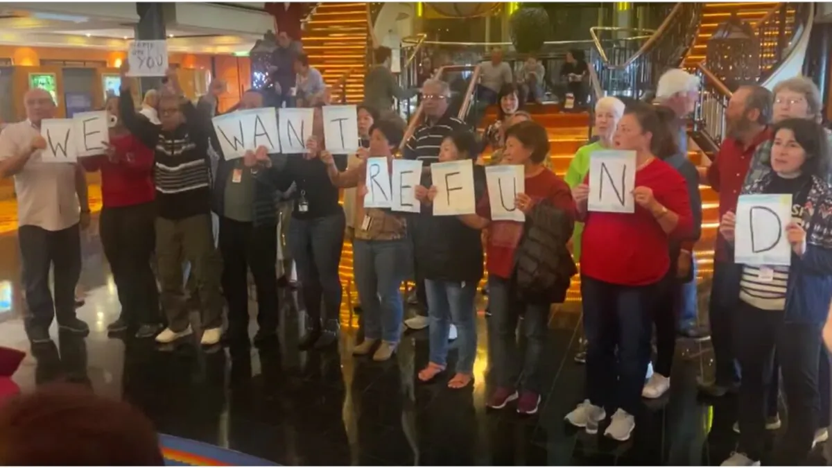 Outraged Norwegian cruise line passengers demanding a refund for the cruise holiday they described as a ‘holiday from hell.’ (Cody McNutt)