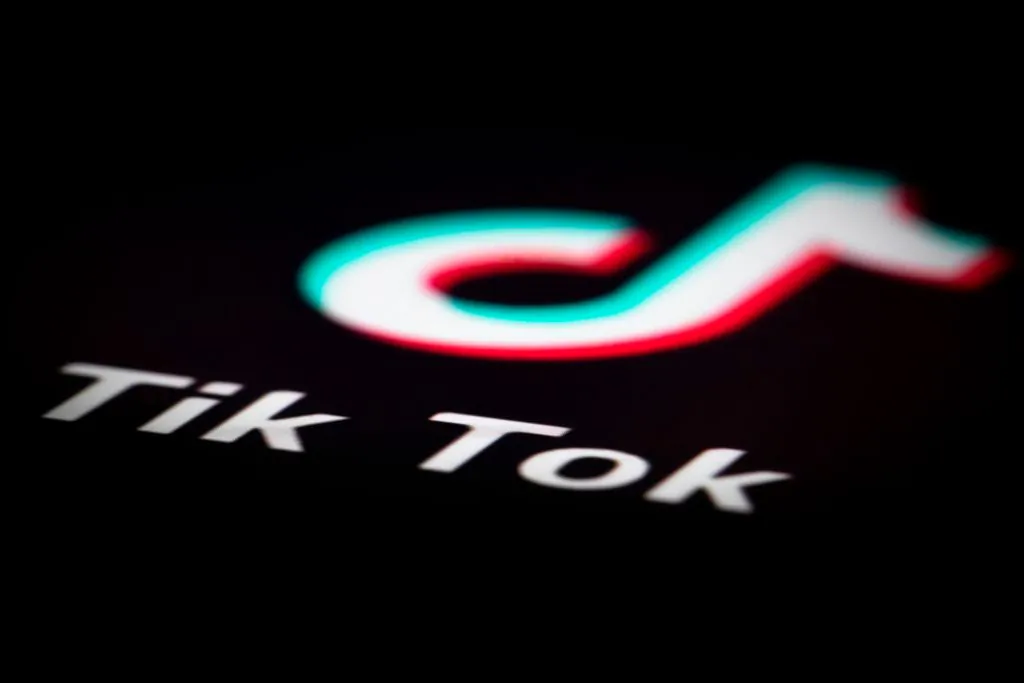 The logo of the TikTok app taken in Paris on Dec. 14, 2019. (Joel Saget/AFP/Getty Images)
