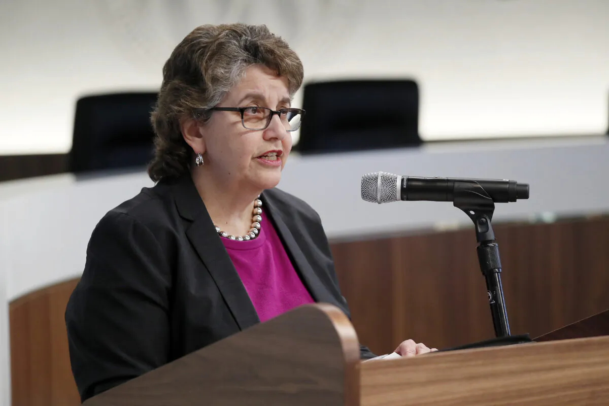 Ellen L. Weintraub, Chair, U.S. Federal Election Commission, at the FEC in Washington on Sept. 17, 2019. (Paul Morigi/Getty Images for PEN America)