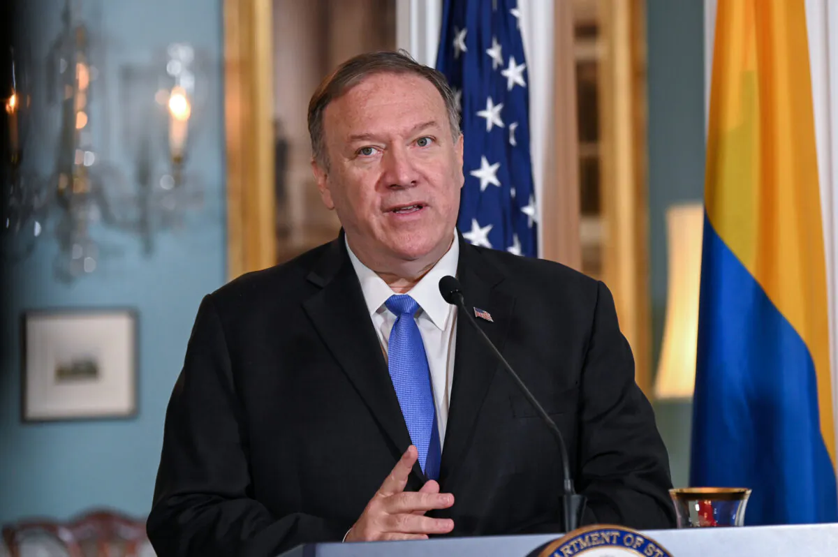 Secretary of State Mike Pompeo delivers statements at the State Department in Washington on Oct. 9, 2019. (Erin Scott/Reuters)